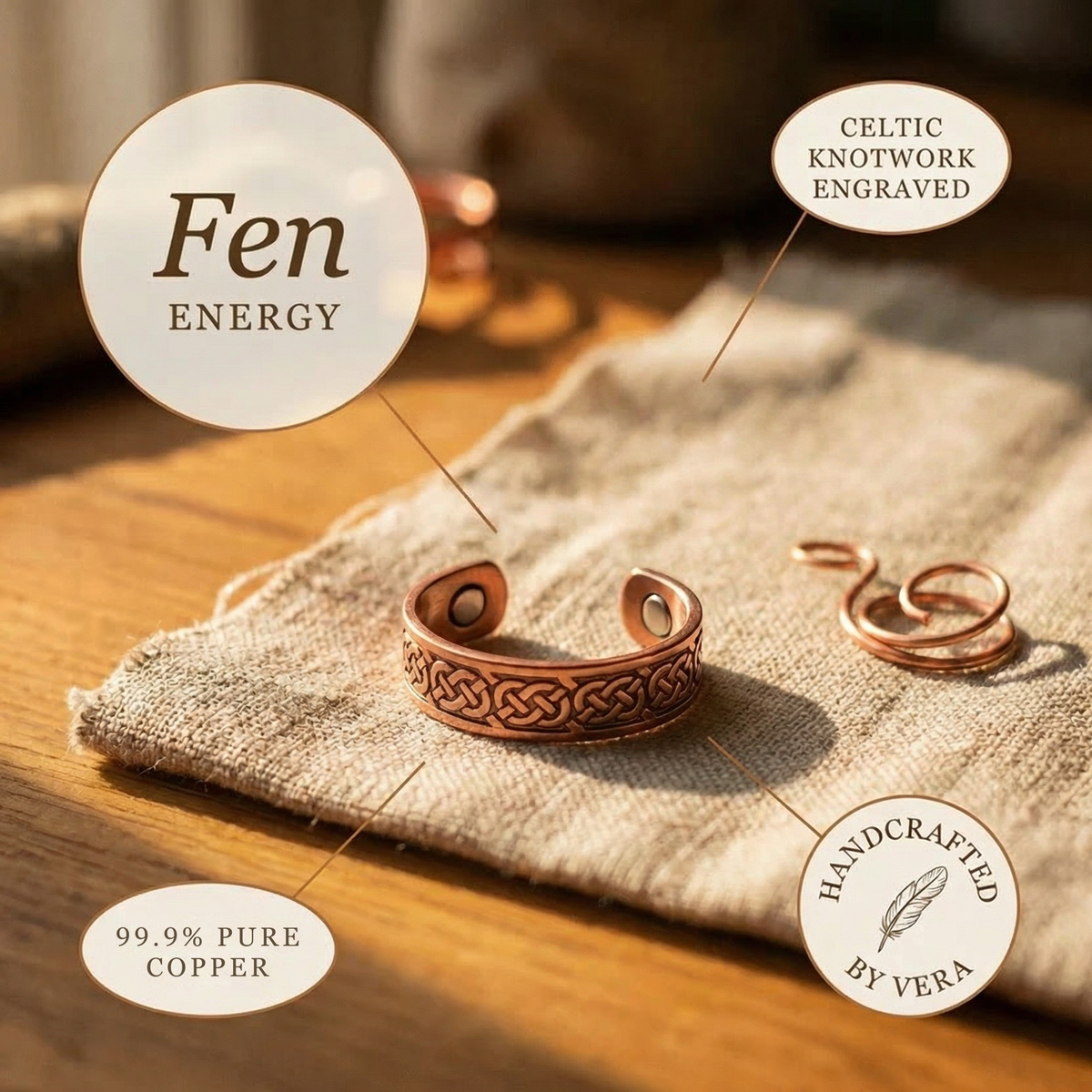 Olivia’s Fen Jade Inlay Copper Ring