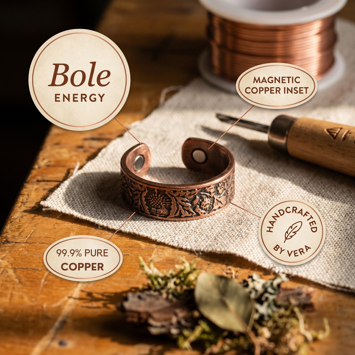 Olivia’s Bole Jade Band Copper Ring