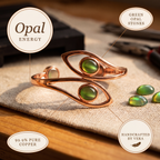 Olivia’s Opal Green Stone Copper Cuff