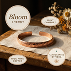Olivia’s Bloom Engraved Copper Cuff