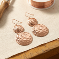 Olivia’s Solstice Hammered Disc Copper Earrings