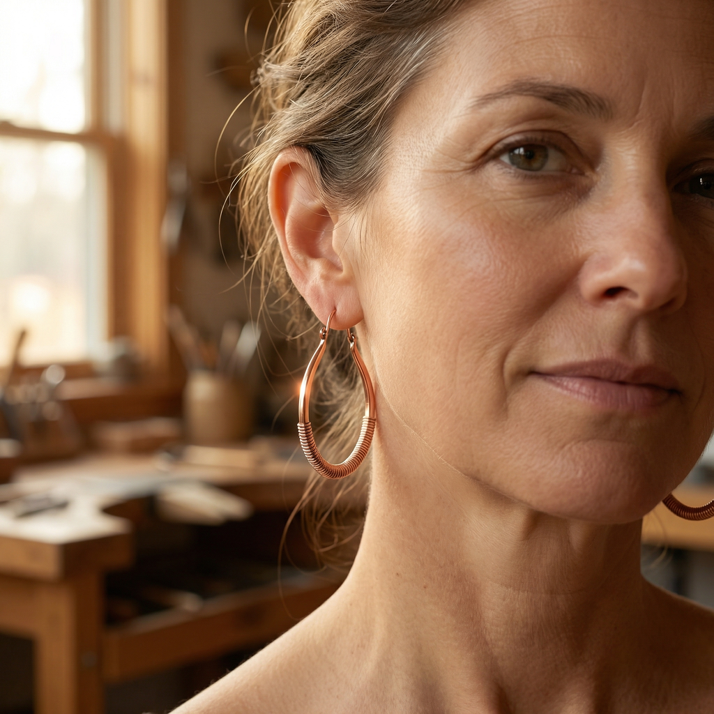 Olivia’s Creek Wrapped Teardrop Copper Earrings