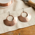 Olivia’s Sol Hammered Fan Copper Earrings