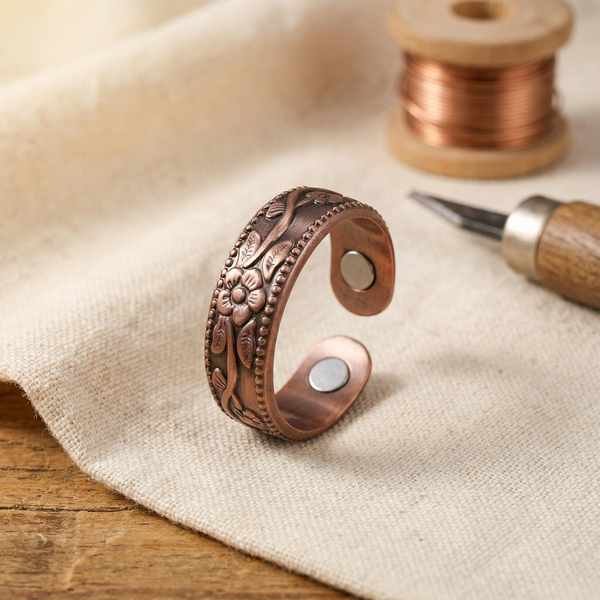 Olivia’s Meadow Floral Copper Ring