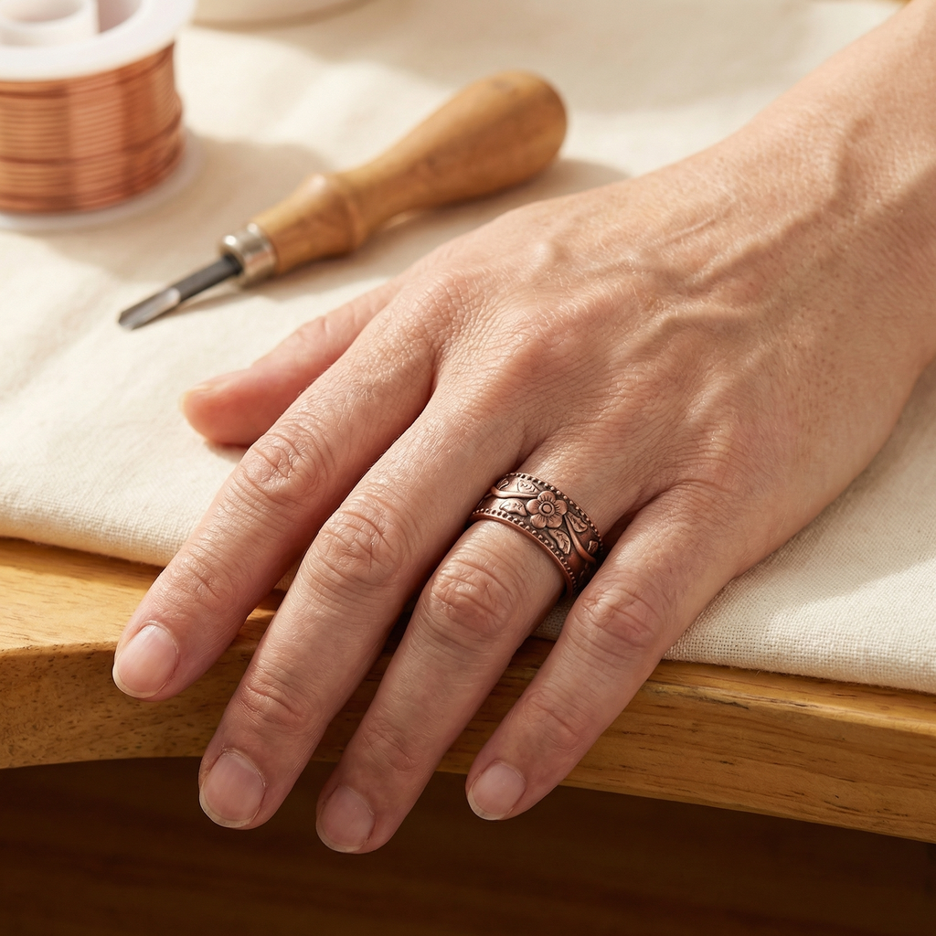 Olivia’s Petal Floral Copper Ring