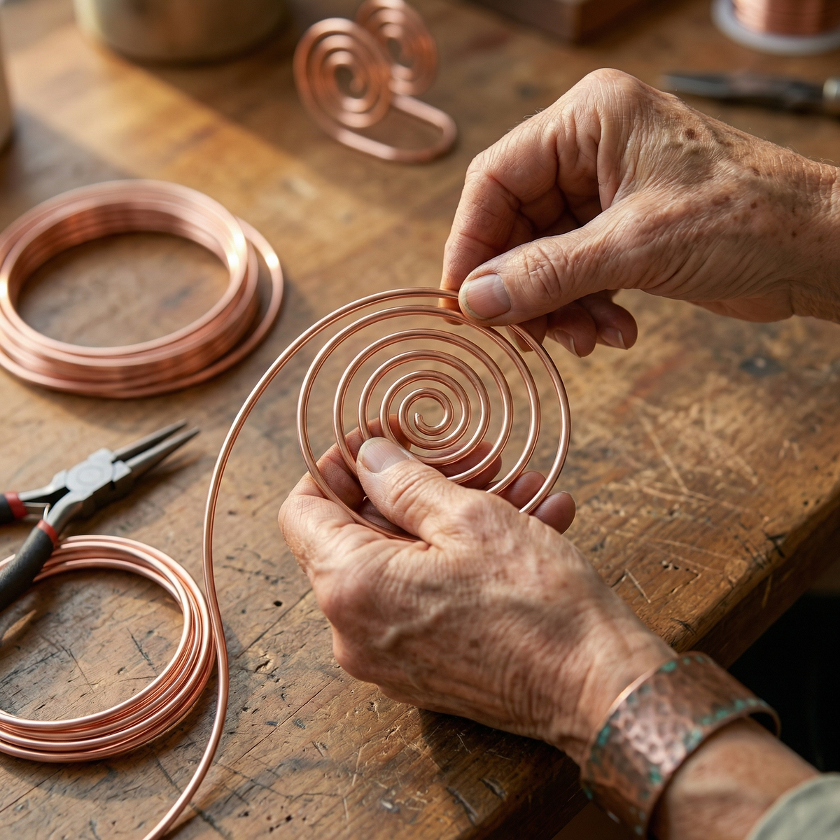 Olivia’s Flow Copper Hand Spiral