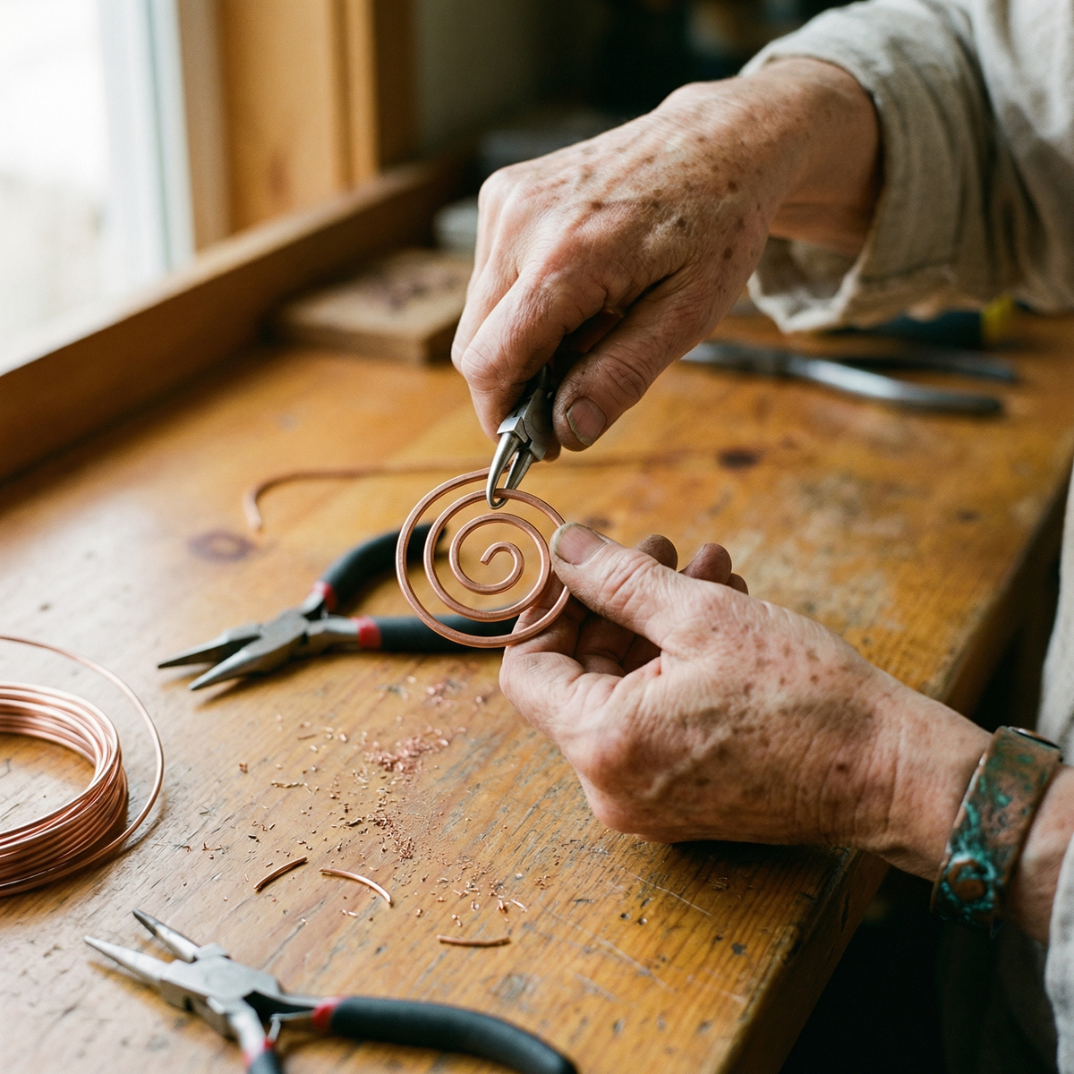 Olivia’s Mesa Spiral Pendant Copper Necklace