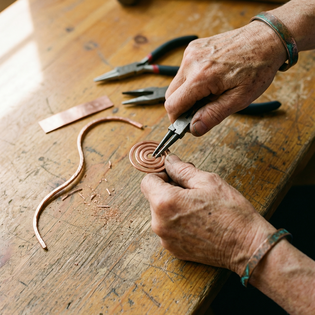 Olivia’s Coil Spiral Copper Anklet