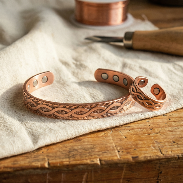 Olivia’s Knot Copper Cuff & Ring Set