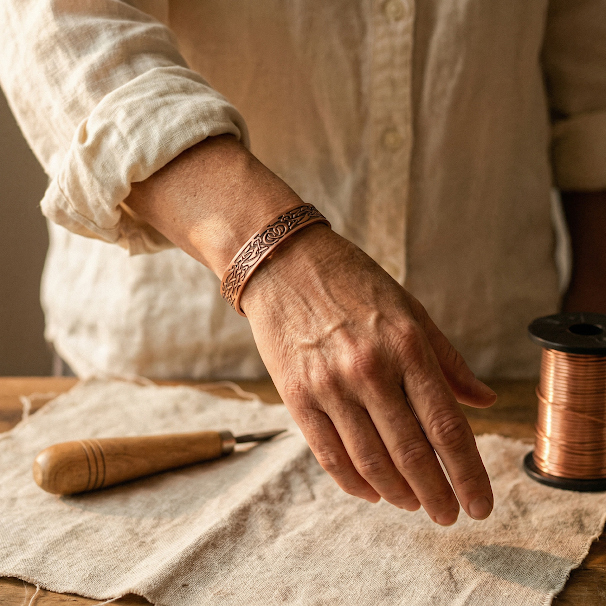 Olivia’s Ivy Botanical Magnetic Copper Cuff