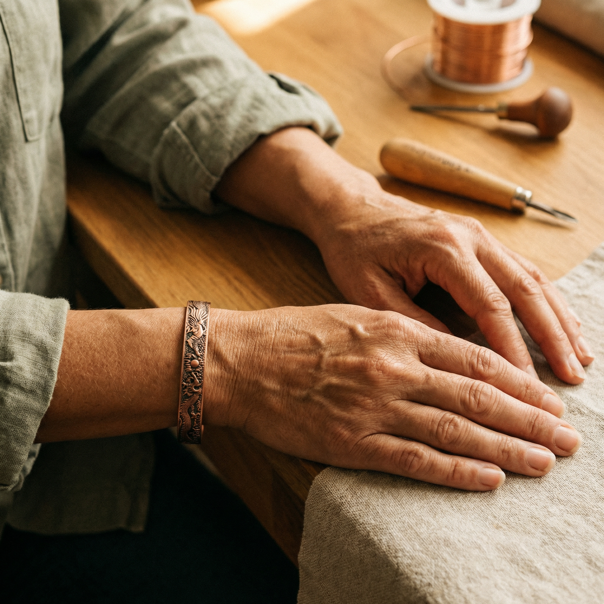 Olivia’s Loam Dragon Magnetic Copper Cuff