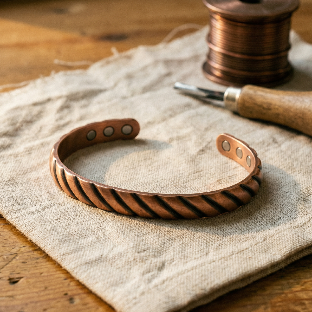 Olivia’s Thorn Ridge Magnetic Copper Cuff