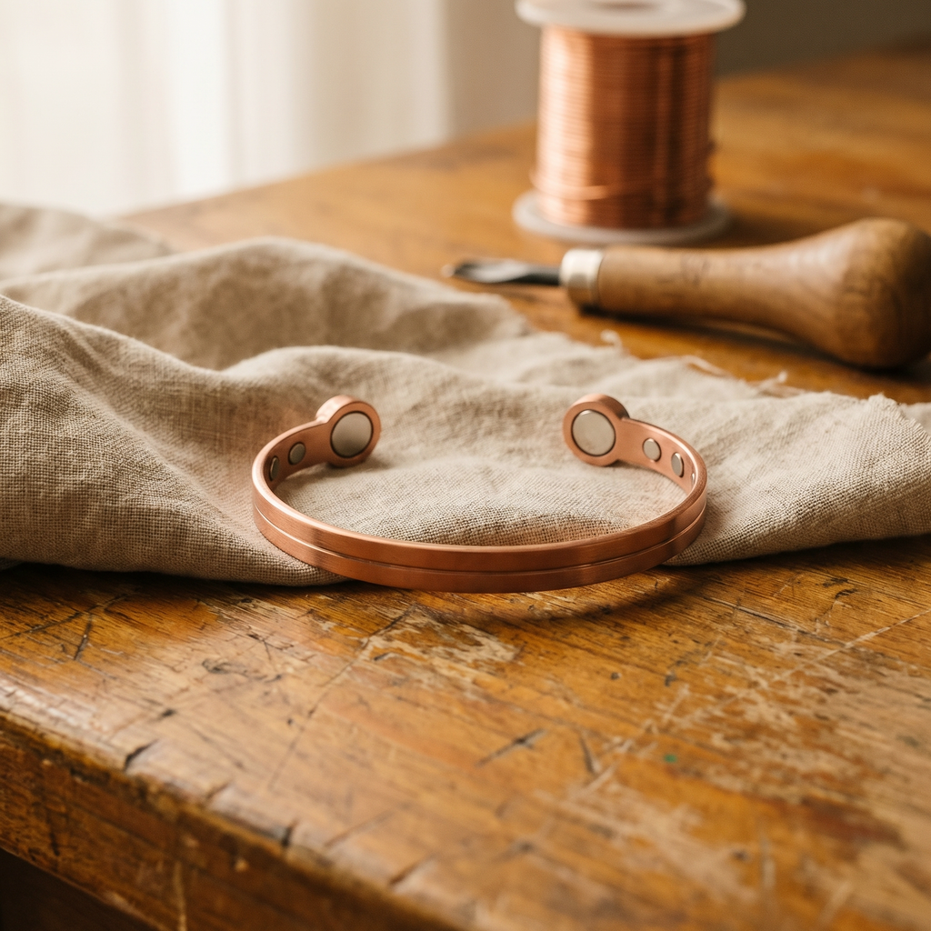 Olivia’s Wick Two-Channel Magnetic Copper Cuff