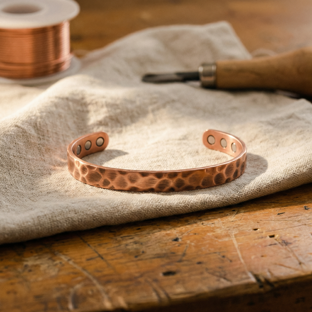 Olivia’s Furrow Dimpled Copper Cuff
