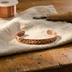 Olivia’s Furrow Dimpled Copper Cuff