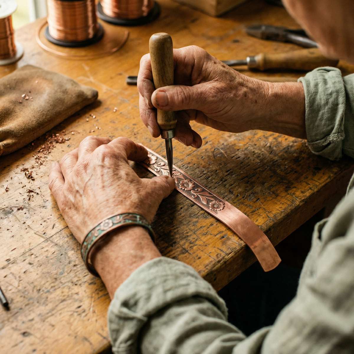 Olivia’s Vine Magnetic Copper Cuff