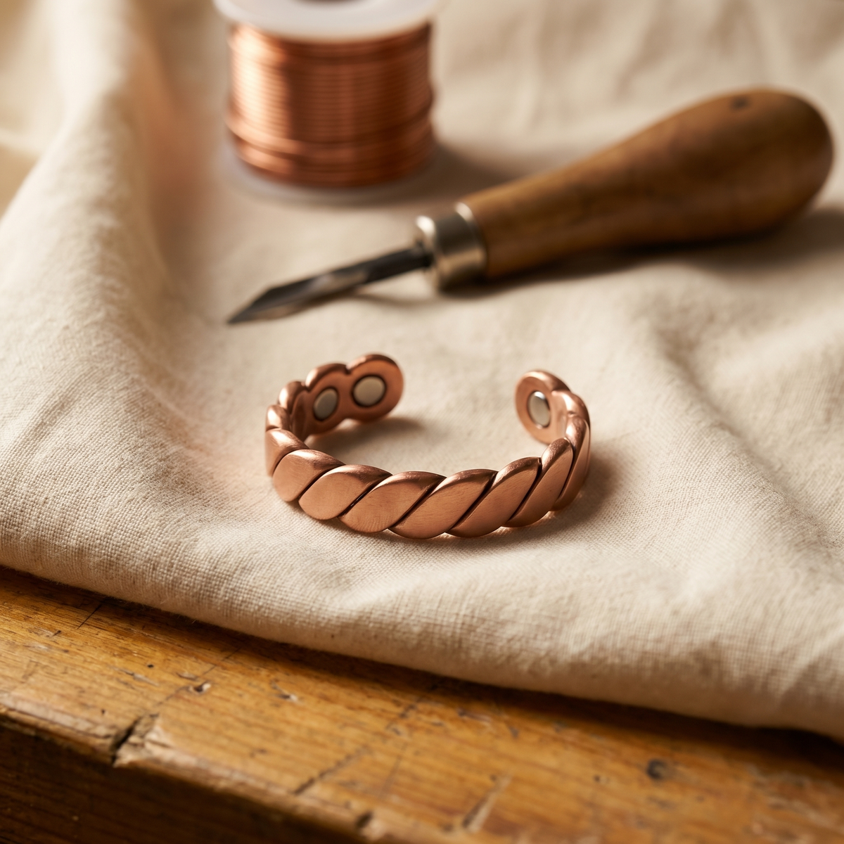 Olivia’s Knap Twist Copper Ring
