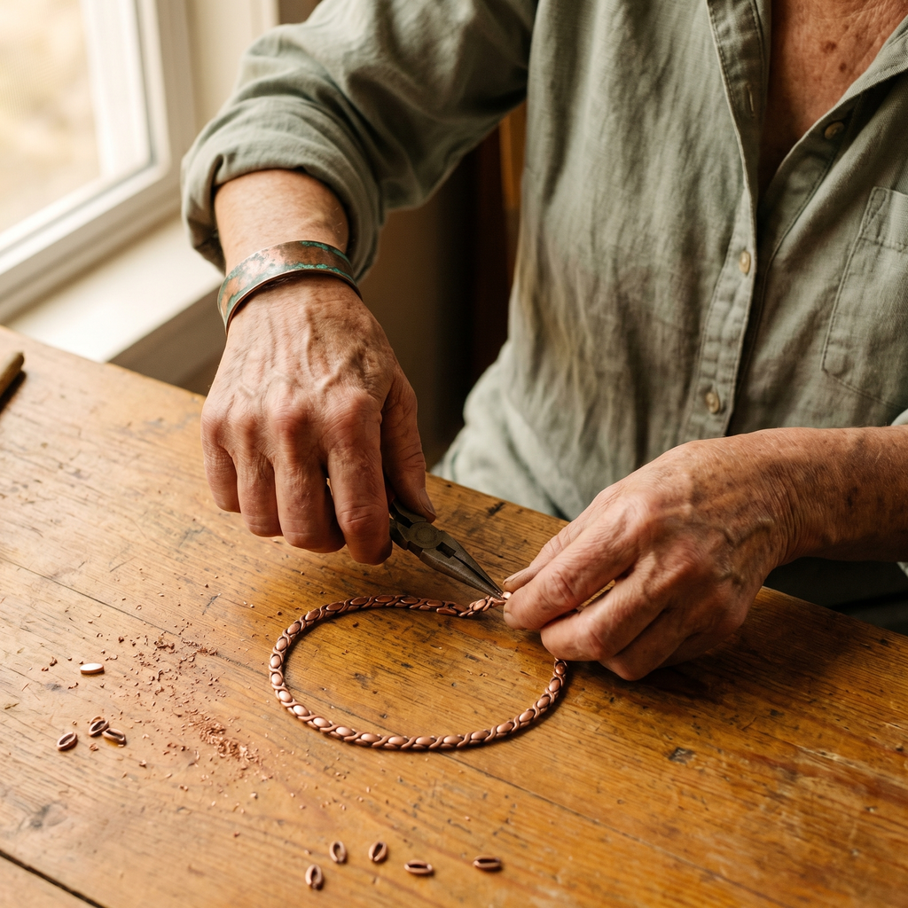 Olivia’s Cedar X-Link Copper Necklace