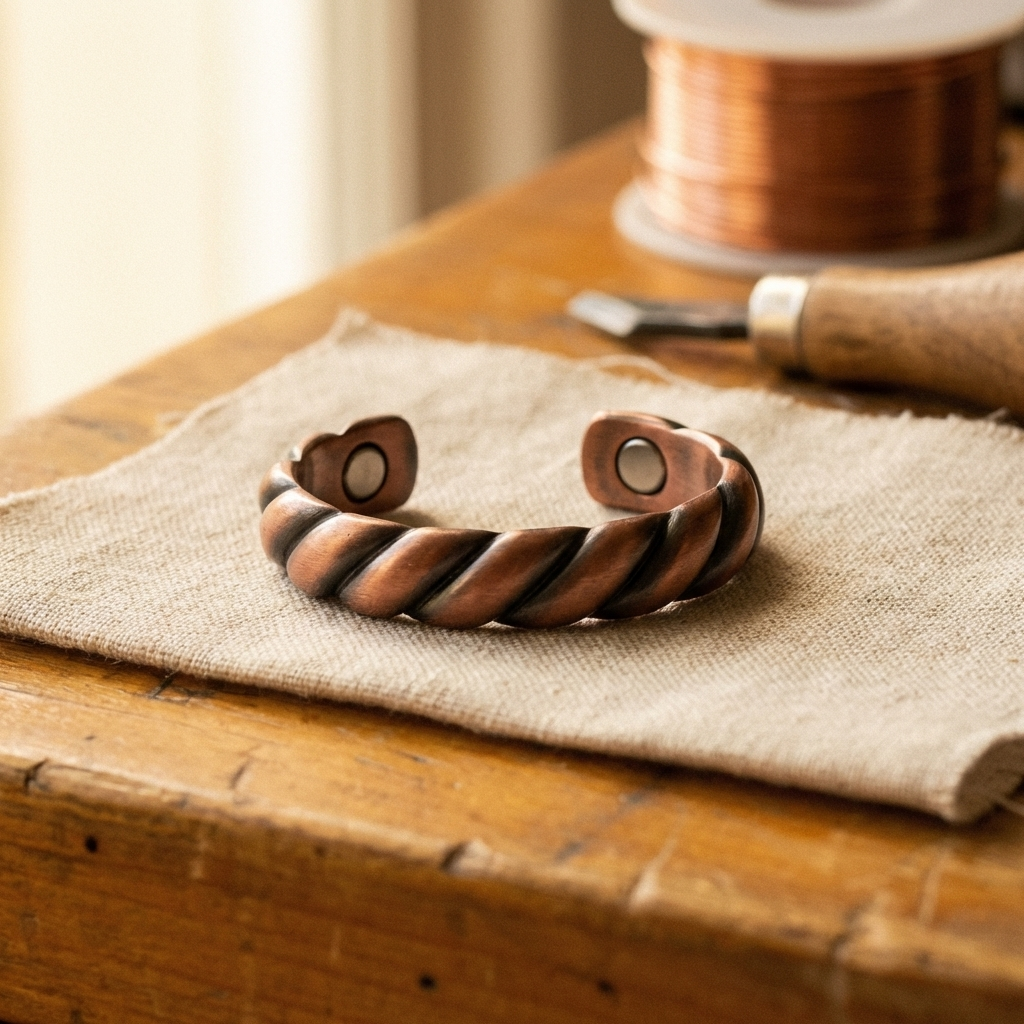 Olivia’s Tine Twisted Ridge Copper Ring