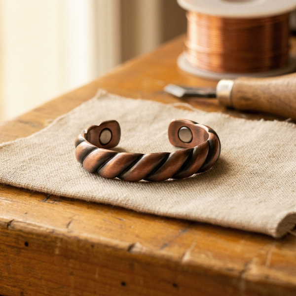 Olivia’s Tine Twisted Ridge Copper Ring
