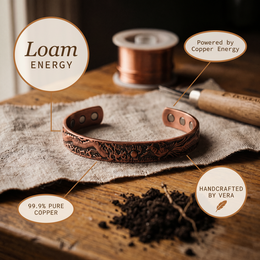 Olivia’s Loam Dragon Magnetic Copper Cuff