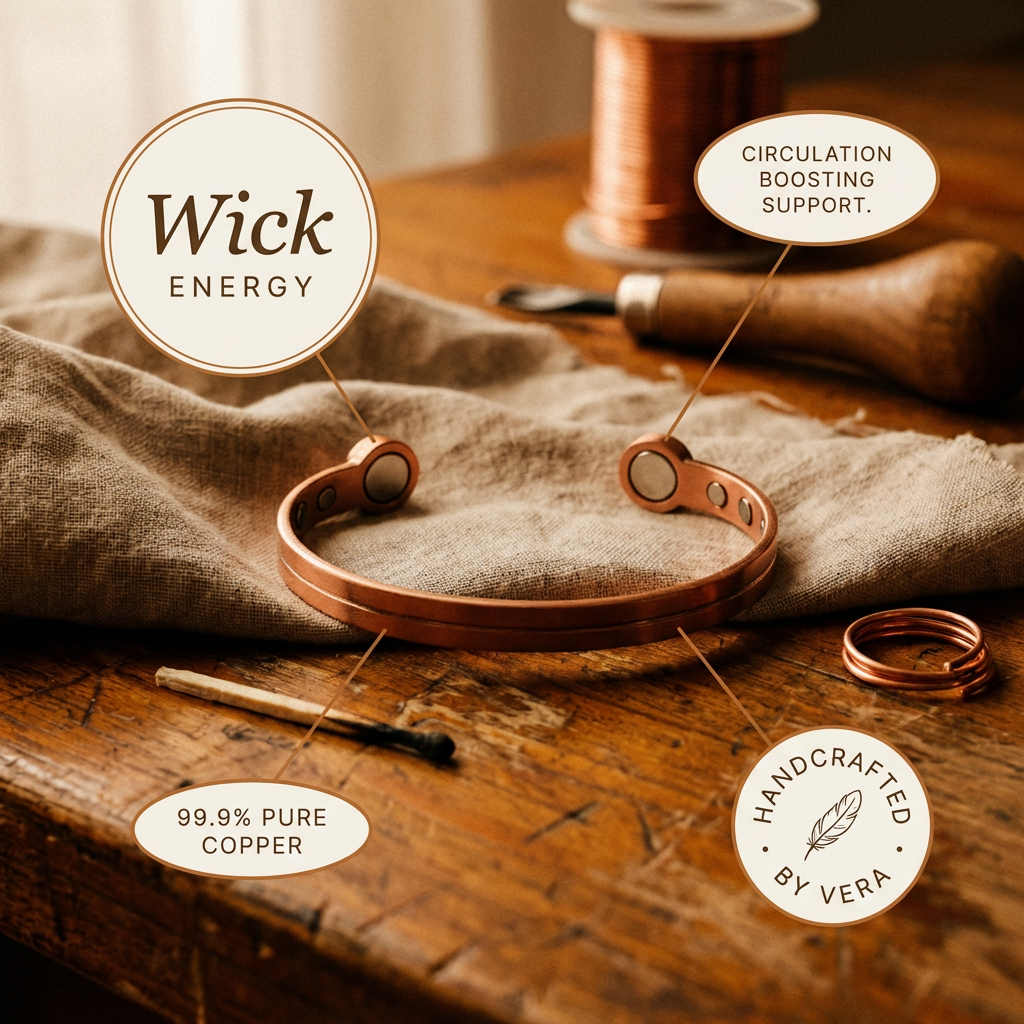 Olivia’s Wick Two-Channel Magnetic Copper Cuff