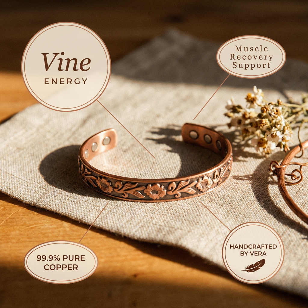 Olivia’s Vine Magnetic Copper Cuff