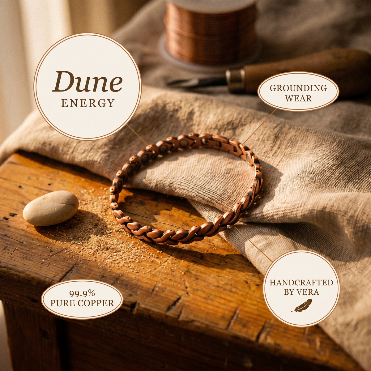 Olivia’s Dune Magnetic Copper Anklet