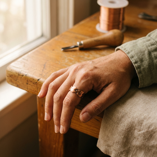 Olivia’s Bind Two-Strand Copper Ring