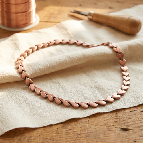 Olivia’s Briar Heart-Link Copper Necklace