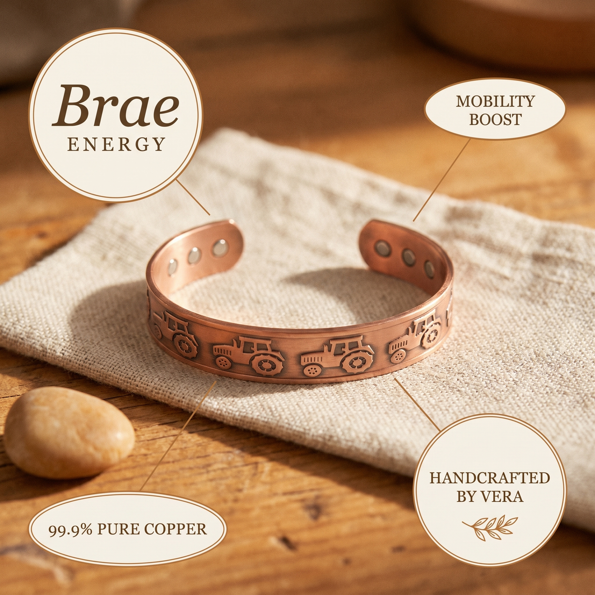 Olivia’s Brae Tractor Copper Cuff