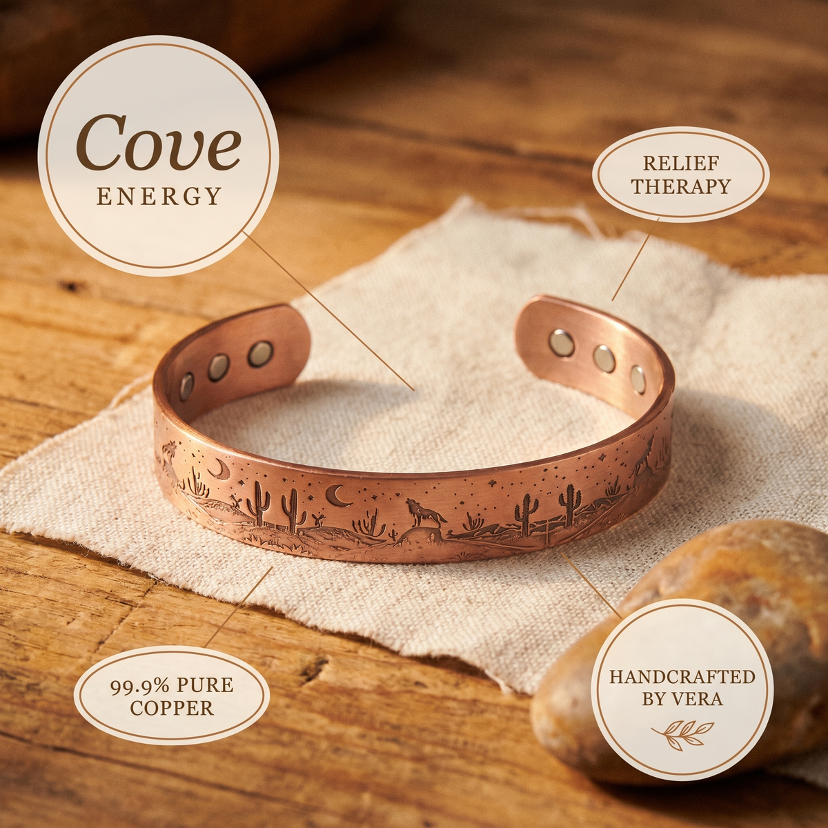 Olivia’s Cove Desert Night Copper Cuff