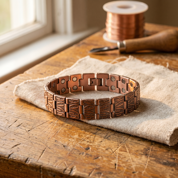 Olivia’s Grit Feather Men's Copper Bracelet
