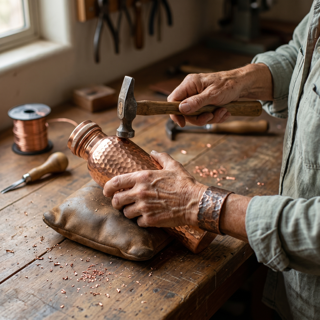 Olivia’s Hammered Copper Water Bottle