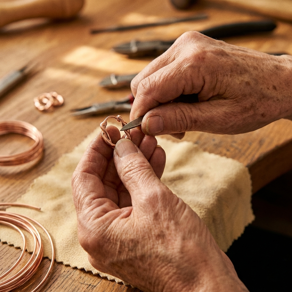 Olivia’s Wren Twisted Copper Hoops
