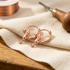 Olivia’s Swirl Sculpted Copper Earrings