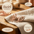 Olivia’s Swirl Sculpted Copper Earrings