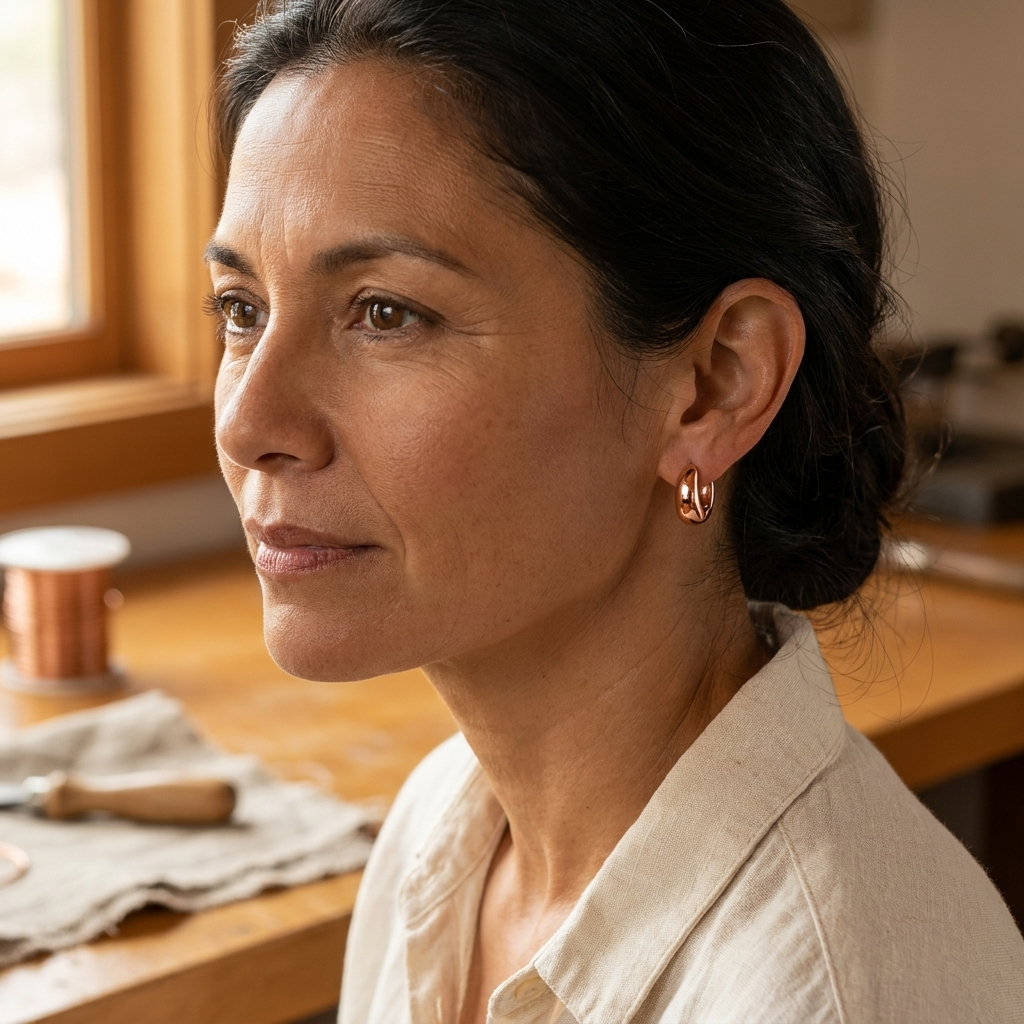 Olivia’s Linnet Copper Hoop Earrings