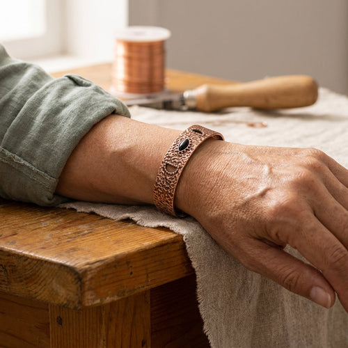 Olivia’s Brume Onyx Copper Cuff
