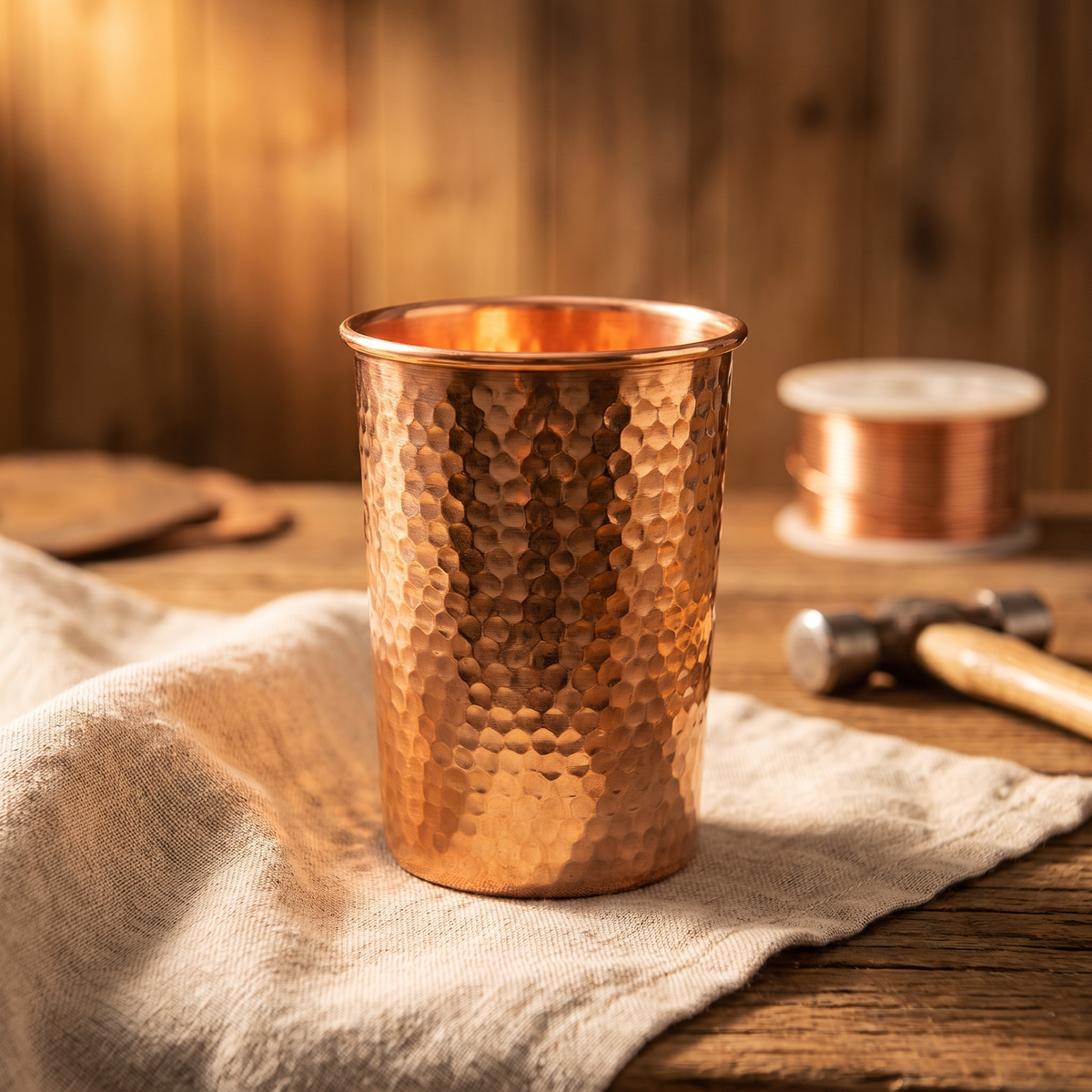 Olivia’s Hammered Copper Cup