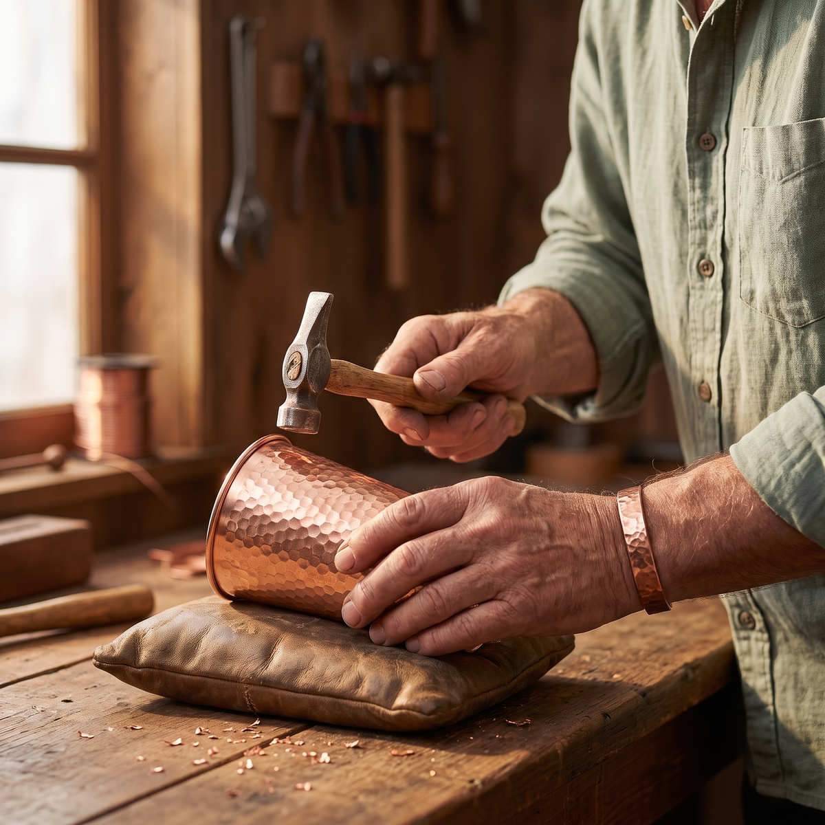 Olivia’s Hammered Copper Cup