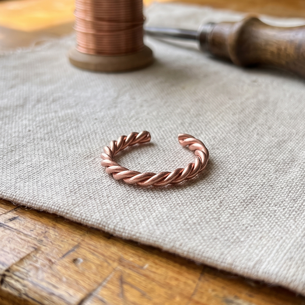 Olivia’s Thistle Coil Copper Ring