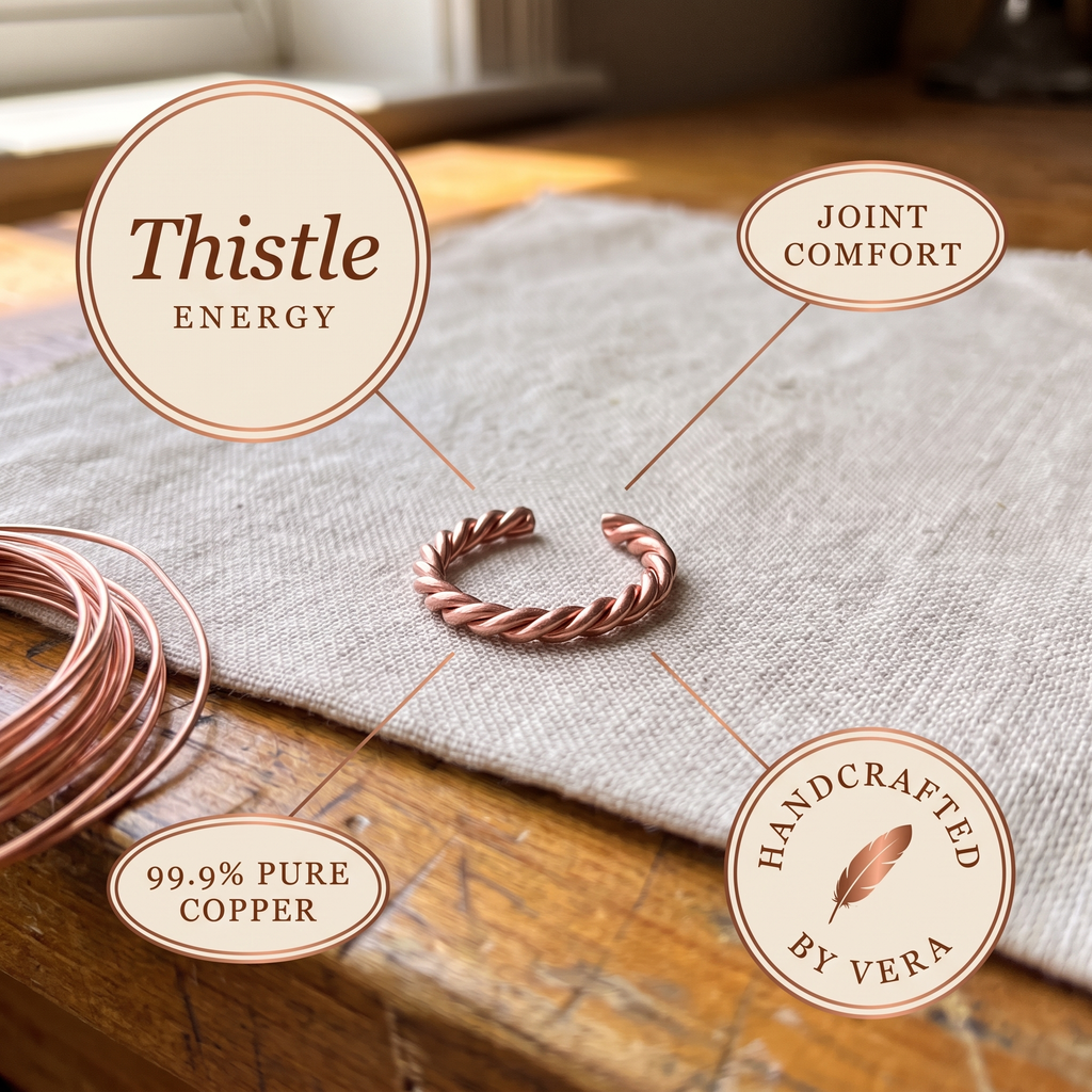 Olivia’s Thistle Coil Copper Ring