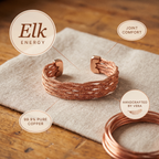 Olivia’s Elk Braided Copper Cuff
