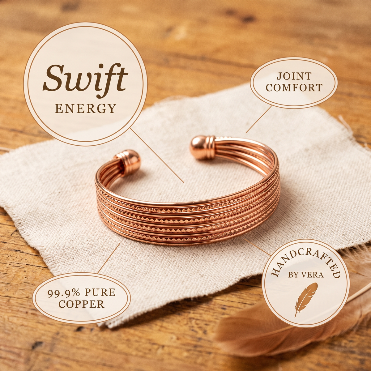 Olivia’s Swift Eight-Strand Copper Bracelet
