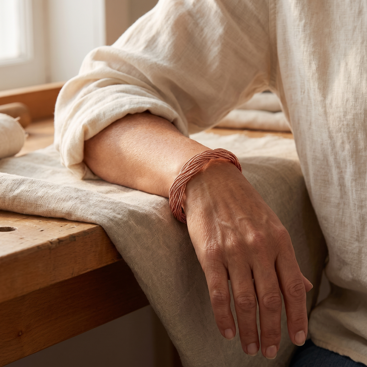 Olivia’s Finch Torsade Copper Cuff