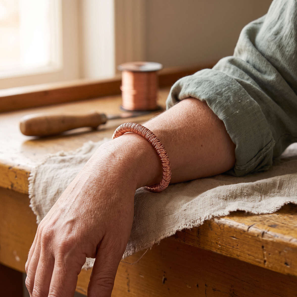 Olivia’s Fjord Coil-Wrapped Copper Cuff