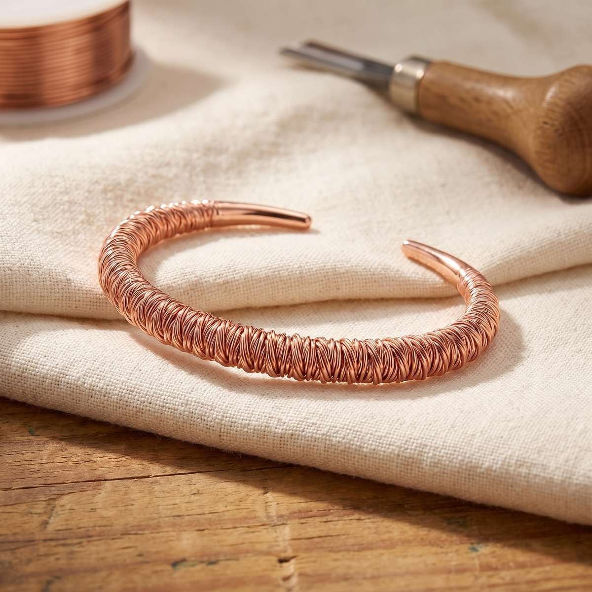 Olivia’s Fjord Coil-Wrapped Copper Cuff