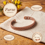 Olivia’s Furze Herringbone Copper Bracelet