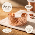 Olivia’s Forge Wide Hammered Copper Cuff